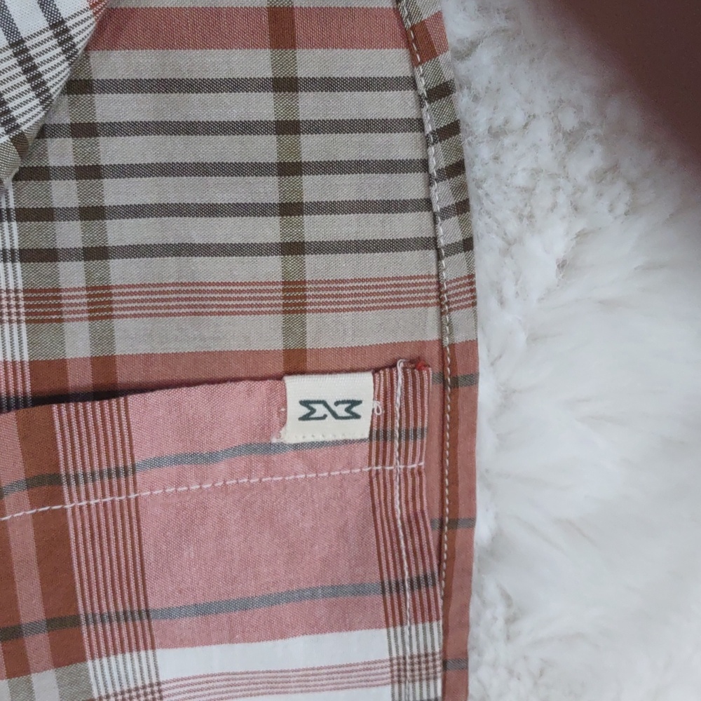 MUTUAL WEAVE Plaid Shirt - Brown and Pink - Picture 14 of 15